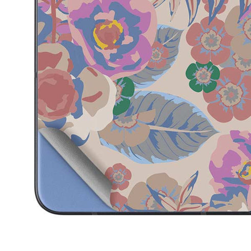 Warm Taupe Floral Galaxy Z Fold5 5G Skin